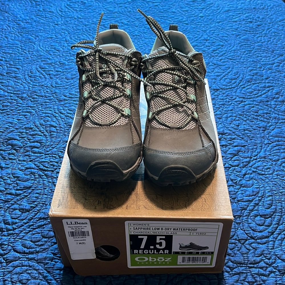 Oboz Sapohire Liw Waterproof Hiking Shoes Size 7.5